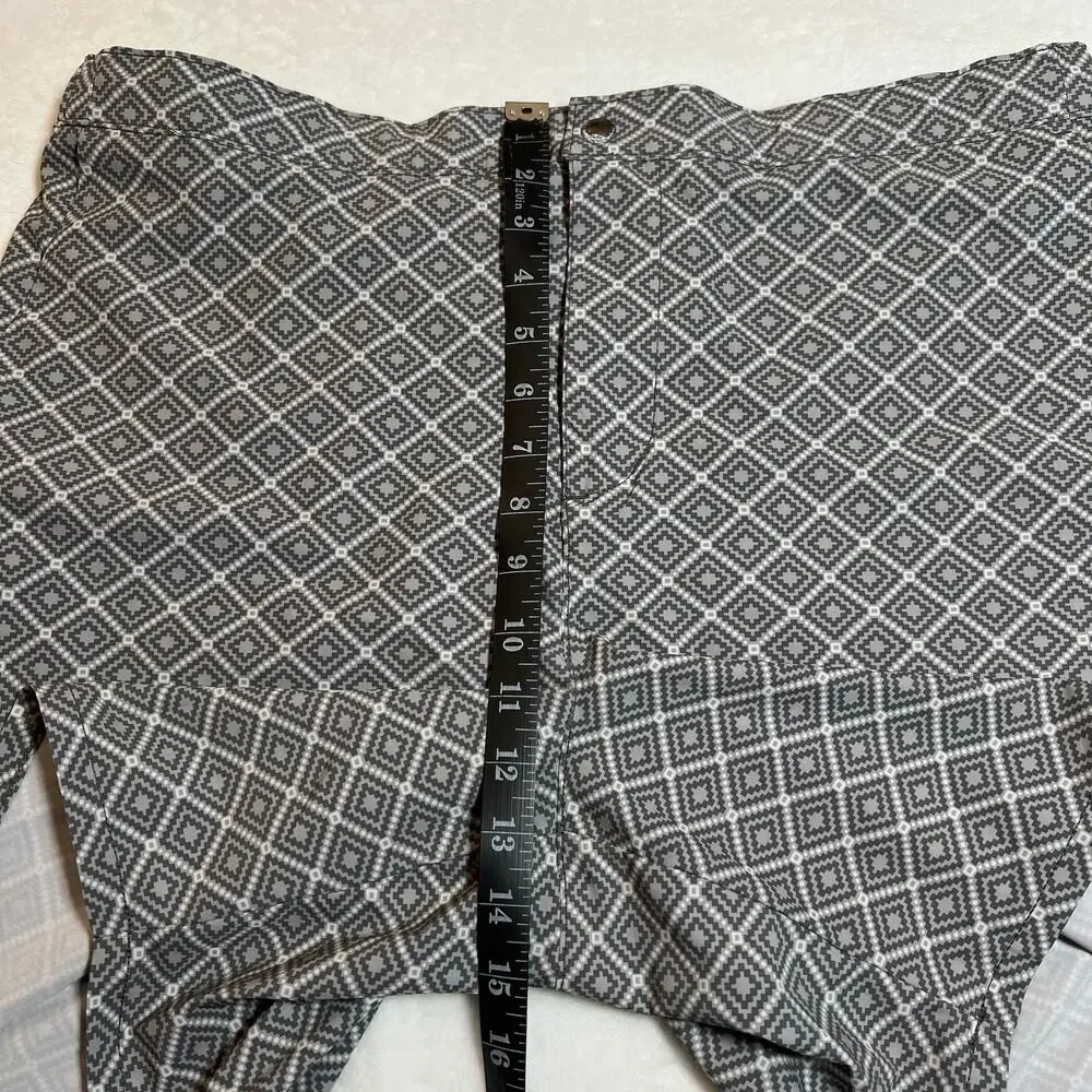 Lands' End Men's Geometric Sunset Swim Trunks Size L (36-38) Vacation Summer